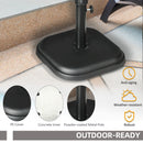 Outsunny 11kg Concrete Square Garden Parasol Base Holder for Table Umbrella