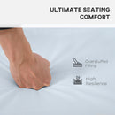 Outsunny 3PCs Rattan Garden Seat Cushions Pads for Patio Furniture, Grey