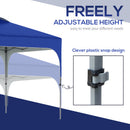 Outsunny Pop Up Gazebo Foldable w/ Wheeled Carry Bag & 4 Weight Bags, Blue