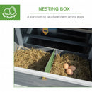 PawHut Wooden Chicken Coop Rabbit Hutch Poultry Cage W/ Plant Box Nesting Box