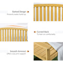 Outsunny 2 Person Garden Bench Wooden Outdoor Furniture with Armrest Orange