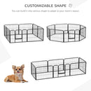 Pawhut Pet Cage Guinea Dog Pig Puppy Playpen Play House Steel Hutch Metel Black