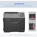 HOMCOM Car Refrigerator, Portable 12/24V 50L Fridge Freezer, Down to -20?