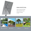 Outsunny 3(m) Cantilever Roma Parasol w/ Crank & Tilt, 360°Rotating, Light Grey