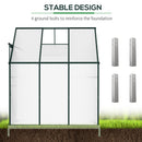 Outsunny Walk-In Garden Greenhouse Aluminum Frame Polycarbonate 6 x 4ft