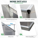 Outsunny Walk-In Garden Greenhouse Cold Frame Aluminum Polycarbonate 6 x 4ft