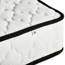 HOMCOM Single Mattress W/ Breathable Foam Pocket Innerspring 190cmx90cmx18cm