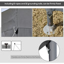 Outsunny Garden Hexagonal Gazebo Patio Outdoor Canopy Patio Party Tent Grey