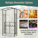Outsunny Garden Entrance Arch Bench Outdoor Patio Rose Trellis Climbing Plant