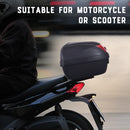 HOMCOM 28L Motorcycle Tail box Helmet Top Case Storage Trunk Carrier Mount Rack