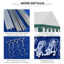 Outsunny 6 x 4m Marquee Gazebo, Party Tent with Sides and Double Doors
