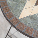 Outsunny 3-Piece Patio Bistro Set w/ Mosaic Round Table and 2 Armless Chairs