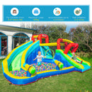 Outsunny 5 in 1 Kids Bouncy Castle with Slide Pool Inflatable House W/ Inflator