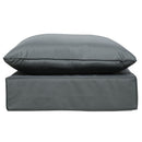 Outsunny Outdoor Seat and Back Cushion Set, Deep Seating Chair Cushion, Grey