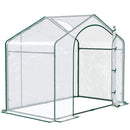 Outsunny Portable Walk-in PVC Greenhouse w/ Zipped Door for Flowers Plant