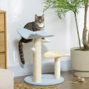 PawHut 54cm Indoor Cat Tree Kitty Play Tower w/ Toy Ball, Sisal Scratching Post