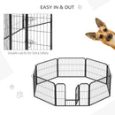 Pawhut Pet Cage Guinea Dog Pig Puppy Playpen Play House Steel Hutch Metel Black