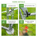 PawHut Walk In Chicken Run Large Outdoor Chicken Cage Coop w/ Cover 3 x 1 x 1.7m