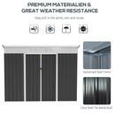 Outsunny Pend Garden Storage Shed w/ Sliding Door Ventilation Window Sloped Roof