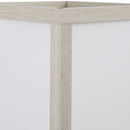 HOMCOM Floor Lamp Reading Lamp with 3-Tier Storage Shelf for Home Office Oak