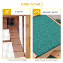 PawHut Wood Rabbit Hutch Pet House Water-Resistant w/Ramp Solid Outdoor Pet Cage