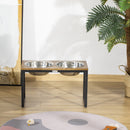 PawHut Raised Dog Bowls with Stand, Dog Feeding Station, for Large, Medium Dogs