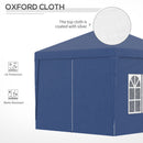 Outsunny 3mx3m Pop Up Gazebo Party Tent Canopy Marquee with Storage Bag Blue