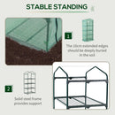 Outsunny Mini Greenhouse 4-Tier Portable Plant House Shed PE Cover, Green