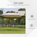 Outsunny 4 x 4m Pop Up Tent Gazebo Outdoor w/ Adjustable Legs and Roller Bag