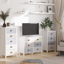 HOMCOM Chest of Drawers, 4 Drawer Unit Storage Chest Bedroom Living Room
