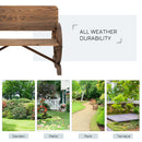 Outsunny Rustic Wood Design Home Garden Wagon Wheel Bench Décor Outdoor Loveseat