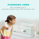 PawHut Turtle Tank, Glass Tank w/ Basking Platform, Reptile Habitat