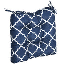 Outsunny Set of 2 Chair Cushions Seat Pads w/ Ties Blue for Garden Chairs Blue