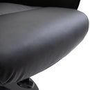 HOMCOM PU Leather 2 Pcs Reclining Armchair w/ Ottoman 360° Swivel Black