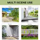 Outsunny Garden Planter & Bench Combination Planter Box Garden Bench Natural