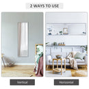 HOMCOM Full Length Mirror Dressing Mirror Wall-Mounted for Bedroom White