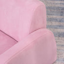 HOMCOM 2 In 1 Kids Armchair Sofa Bed Fold Out Padded Wood Frame Bedroom Pink