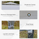 Outsunny 4 x 4m Outdoor Pop-Up Canopy Tent Gazebo Adjustable Legs Bag Grey