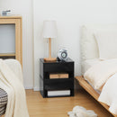 HOMCOM Floating Bedside Table Set of 2 Wall Mounted Nightstand W/ Drawer Black