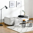 HOMCOM Convertible Sofa Futon Velvet-Touch Tufted Couch Sofa Bed Split Back Grey