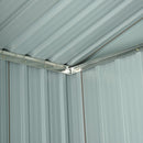 Outsunny 6ft x 4ft Metal Shed Garden Shed w/ Double Door & Air Vents, Grey