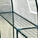 Outsunny Walk-In Lean to Wall Greenhouse w/Window&Door 200Lx 100W x 215Hcm White