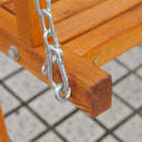 Outsunny Swing Chair 3 Seater Swinging Wooden Hammock Garden Seat Outdoor Canopy