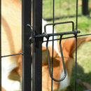 Pawhut Metal Pet Playpen Dog Kennel w/Door Latches In/Outdoor Use 82Lx82Wx60Hcm