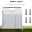 Outsunny Walk-In Garden Greenhouse Aluminum Frame Polycarbonate 6 x 4ft