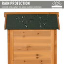 Outsunny 74x55x155cm Garden Storage Shed Cabinet 2 Shelves Hooks Lock Yellow
