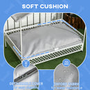 PawHut Raised Dog Bed w/ Water-Resistant Canopy, Soft Cushion, for Medium Dogs