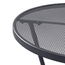 Outsunny 60cm Garden Round Bistro Table with Mesh Tabletop for Balcony Deck
