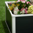 Outsunny Garden Raised Bed Planter Grow Containers Flower Pot PP 60 x 60cm