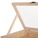 PawHut Hamster Cage Wooden Mouse Rodent Small Pet Animals Tall 5-Tier Play